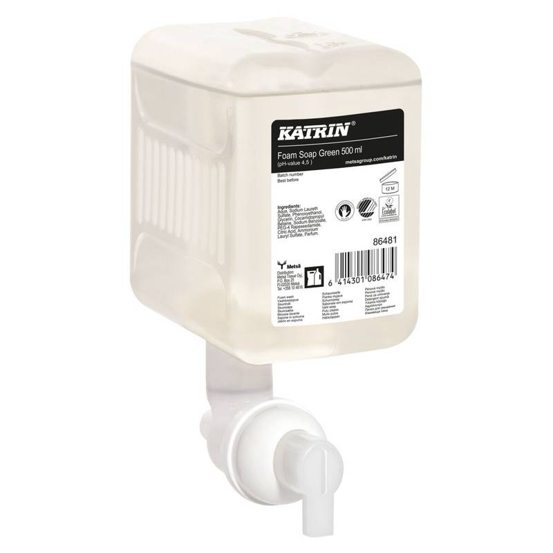 Skums&aelig;be foam Katrin gr&oslash;n 0,5l m/parfume
