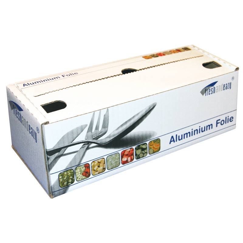 Alufolie 30cmx150m cut-box Rulle x 150.00 m aluminium s&oslash;lv metal