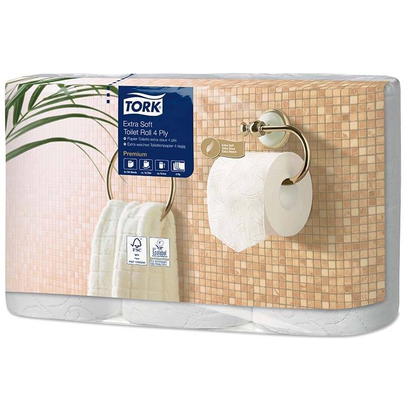 Toiletpapir Tork T4 4-lag 18,8m 110406 42rul/kar
