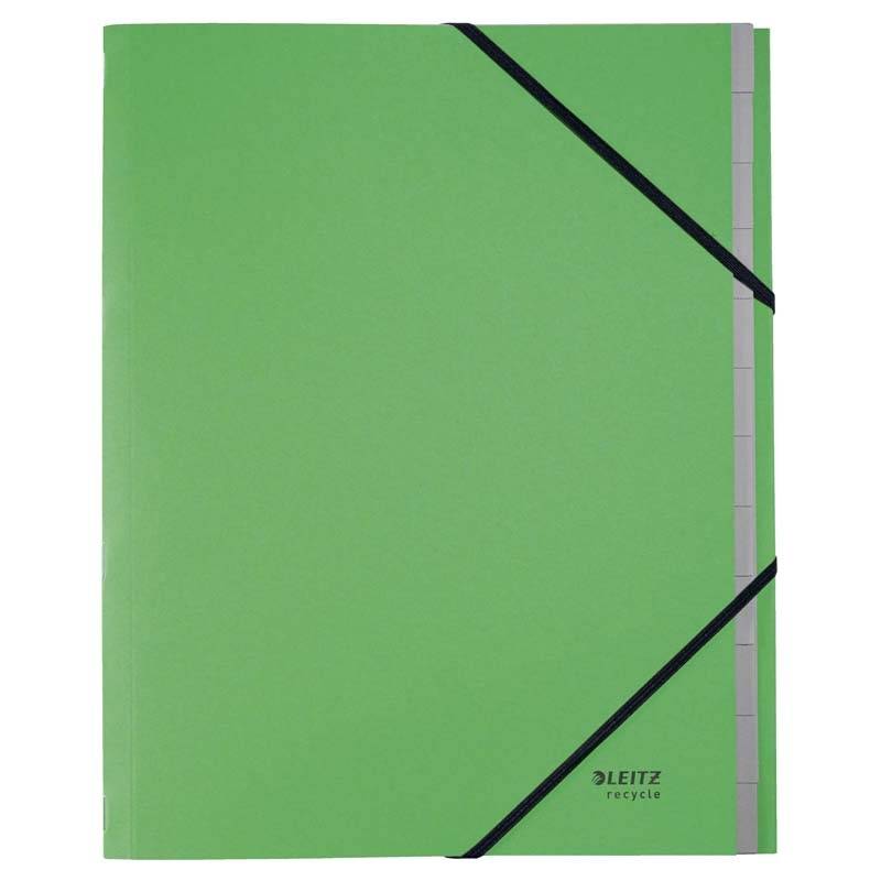 Sorteringsmappe Leitz 12-del Recycle Gr&oslash;n