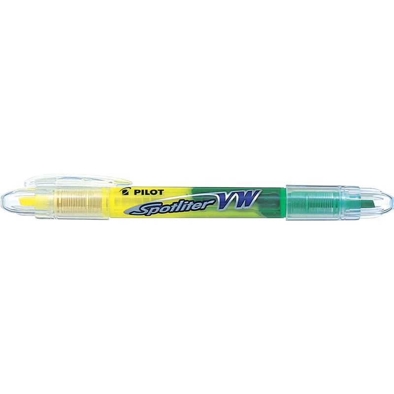 Pilot Spotliter gul/gr&oslash;n Marker TWIN permanent