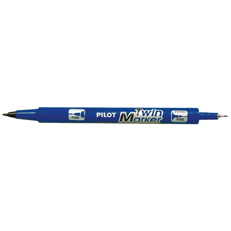 Pilot Marker Twin Marker Bl&aring; 0,8/2,0mm, Bl&aring;