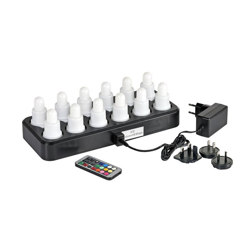LED lys genopladelig Duni 70x40mm 12lys/pak