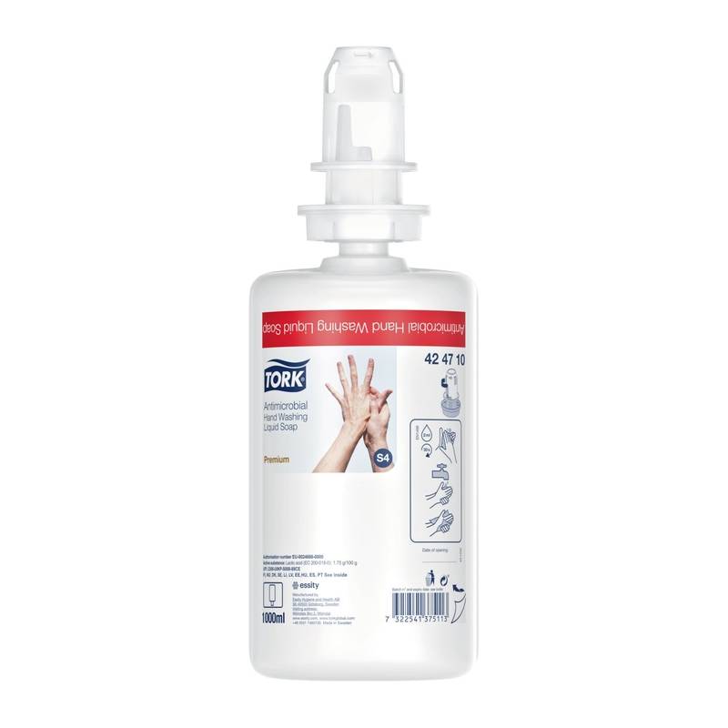 S&aelig;be Tork Flydende S4 neutral antimikrobiel 424710 6x1l/pak
