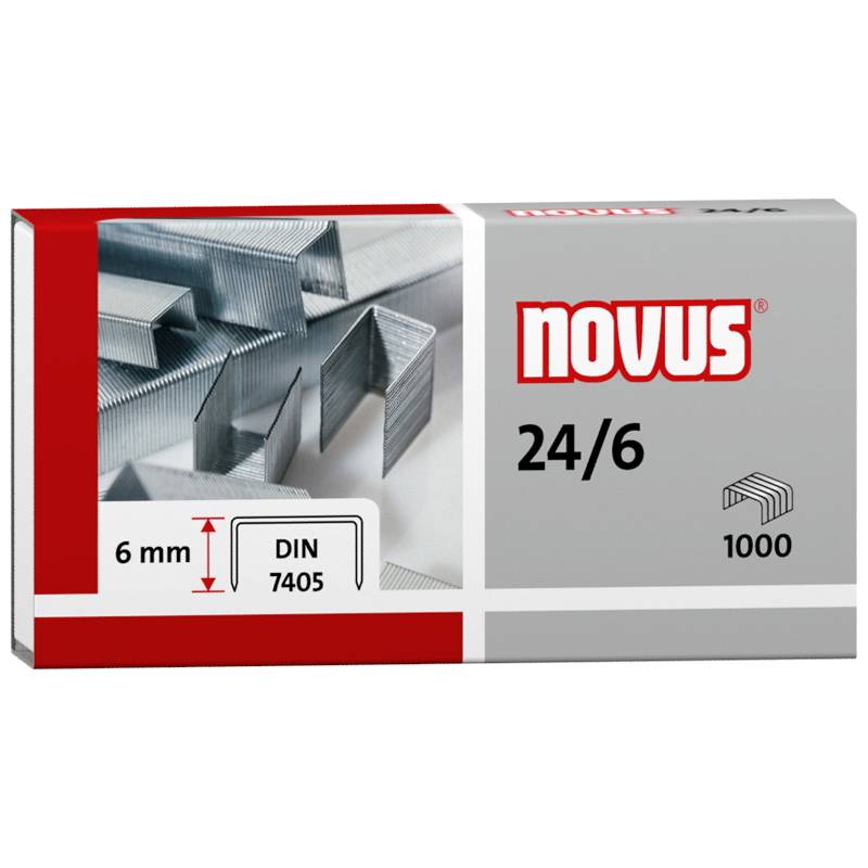 H&aelig;fteklamme Novus re+new 24/6 1000st/pk