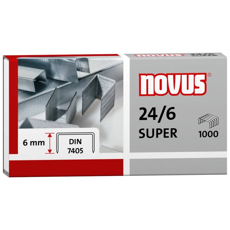 H&aelig;fteklamme Novus re+new 24/6 Super 1000st/pk
