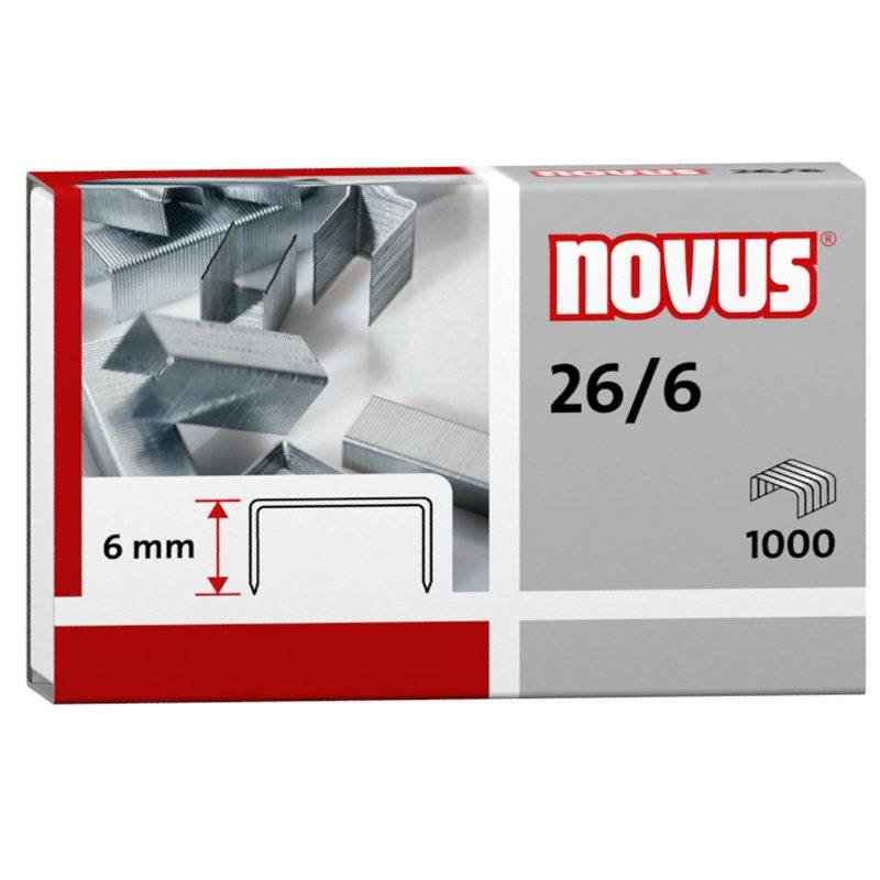 H&aelig;fteklamme Novus re+new 26/6 1000st/pk
