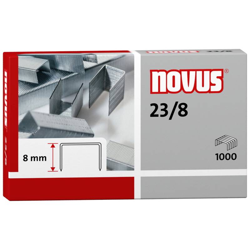 H&aelig;fteklamme Novus re+new 26/8 1000st/pk