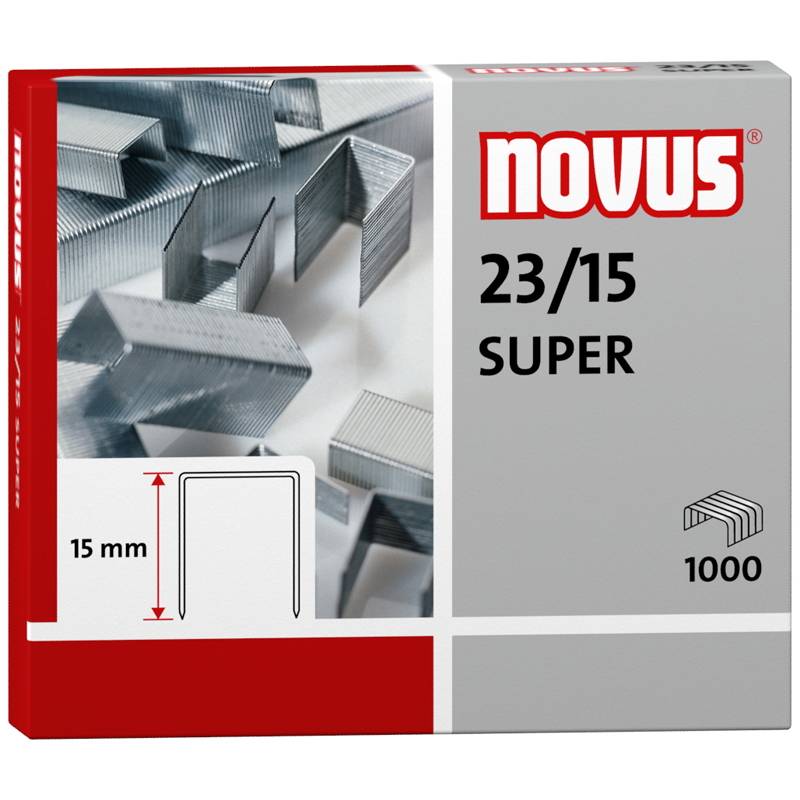 H&aelig;fteklamme Novus re+new 23/15 Super 1000st/pk
