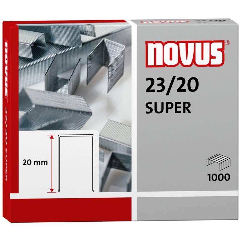 H&aelig;fteklamme Novus re+new 23/20 Super 1000st/pk
