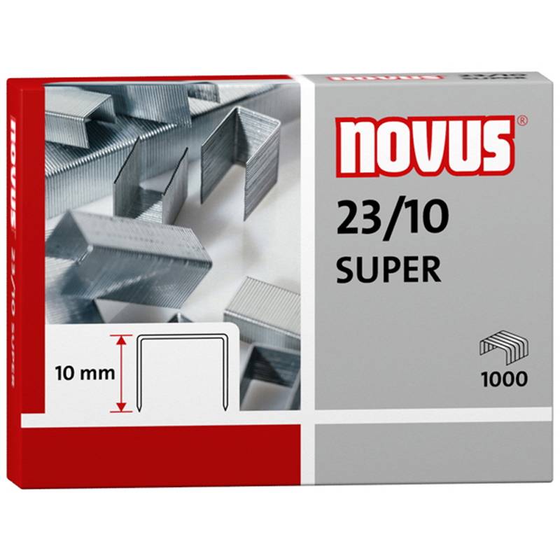 H&aelig;fteklamme Novus re+new 23/10 Super 1000st/pk