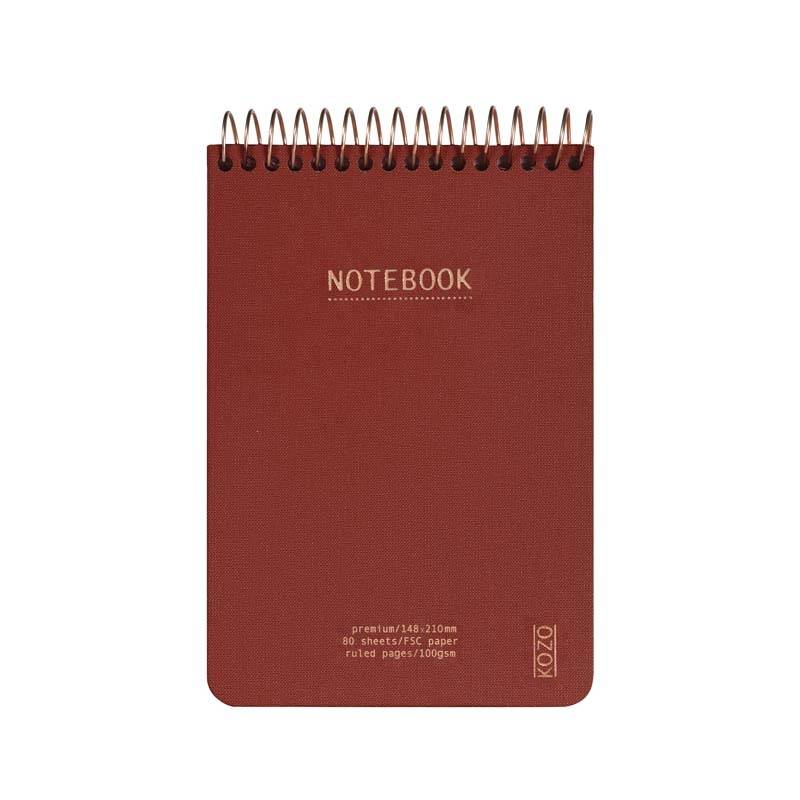 Notesbog KOZO A6 Premium Bric linieret 80 sider 100g