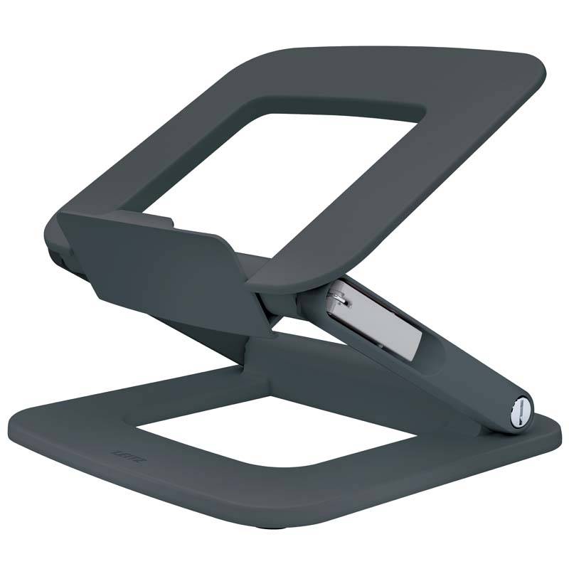 Laptop riser Leitz Ergo justerbar m&oslash;rkegr&aring;
