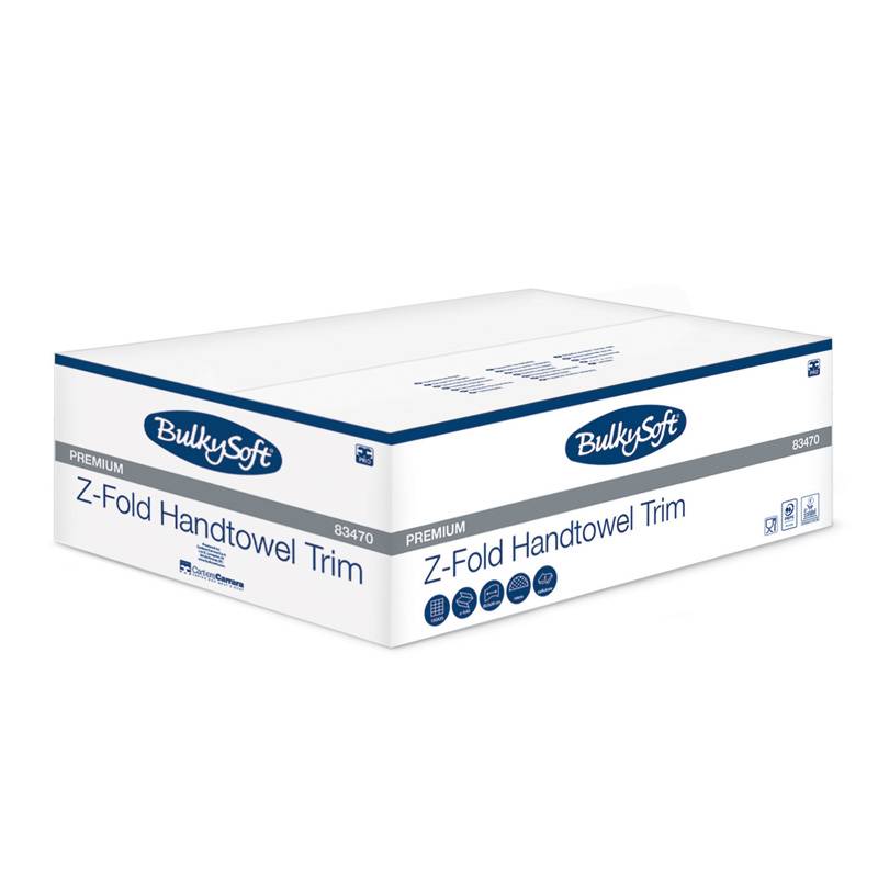 Papirh&aring;ndkl&aelig;de Bulky Soft Premium 2-lags hvid 24cm 3750ark/kar
