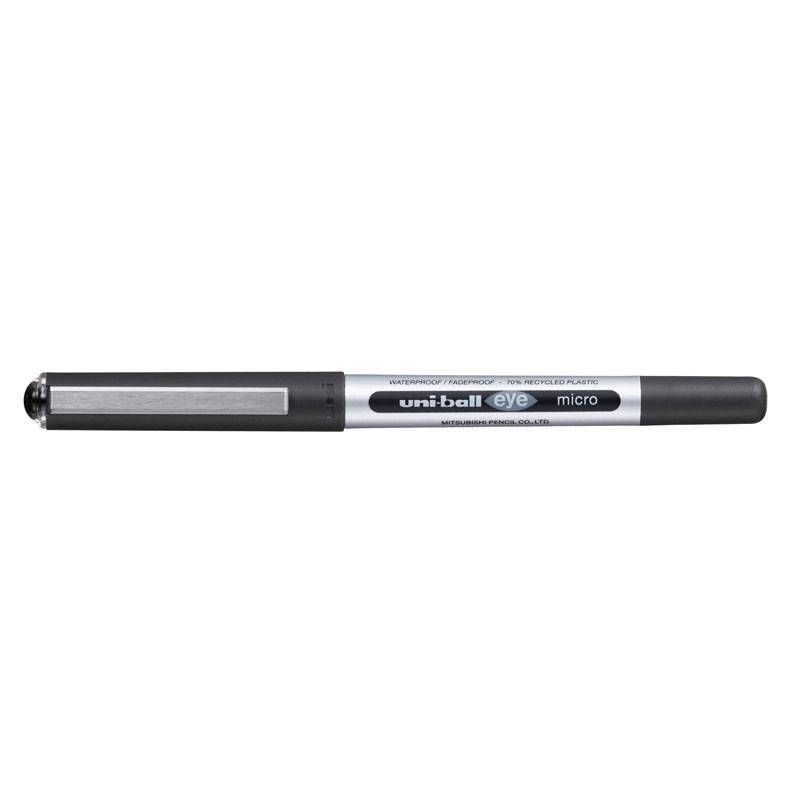 Rollerpen Uni-ball Eye sort 0,2mm UB-150E 70\% genbrugsplast