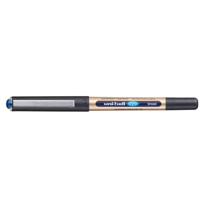 Rollerpen Uni-ball Eye Broad UB-150-10E bl&aring; stregbr. 1mm 70\% genbrugsp