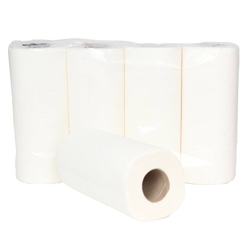 K&oslash;kkenrulle Cleanline 2-lags hvid 16m 64blade 32rul/pak
