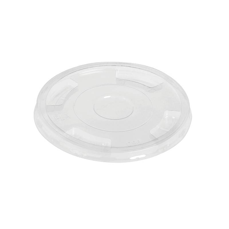 L&aring;g PLA &Oslash;96mm fladt 50stk/ps L&aring;g t/plastglas Rund transparent