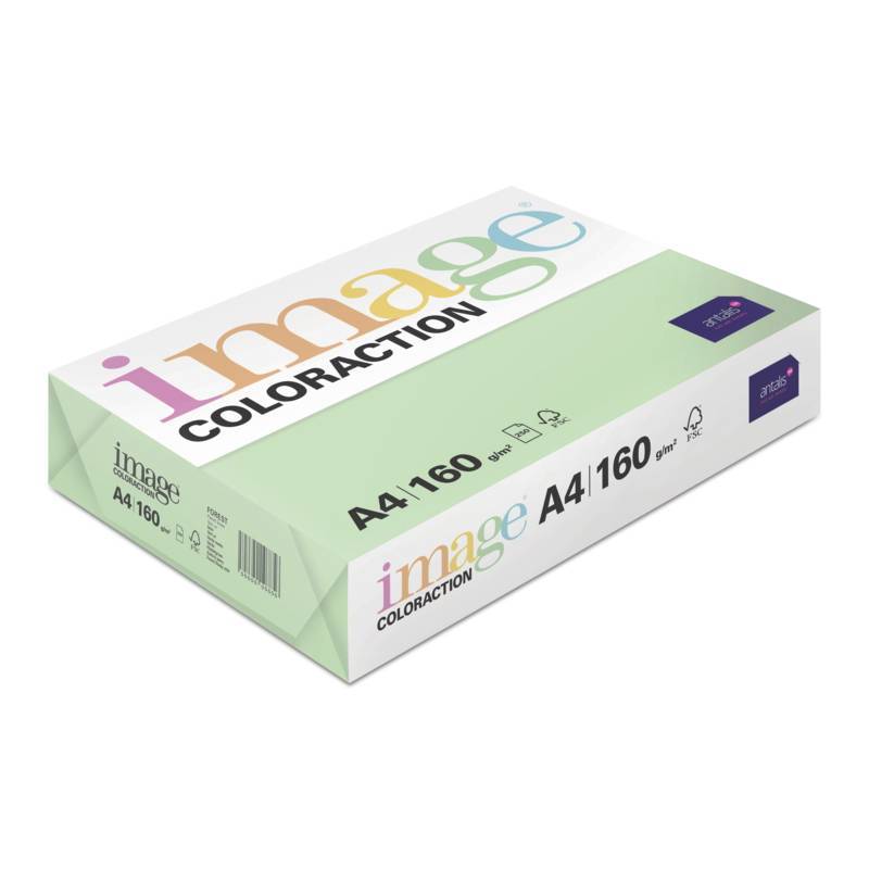 Kopipapir Image Coloraction A4 160g Forest Pastel gr&oslash;n 250ark/pkt