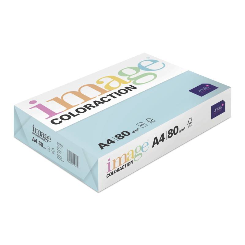 Kopipapir Image Coloraction A4 80g Bermuda Azure bl&aring; 500ark/pkt