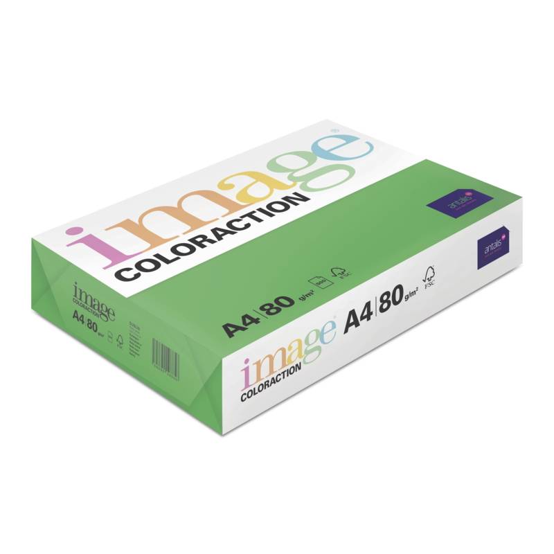 Kopipapir Image Coloraction A4 80g Dublin Deep gr&oslash;n 500ark/pkt