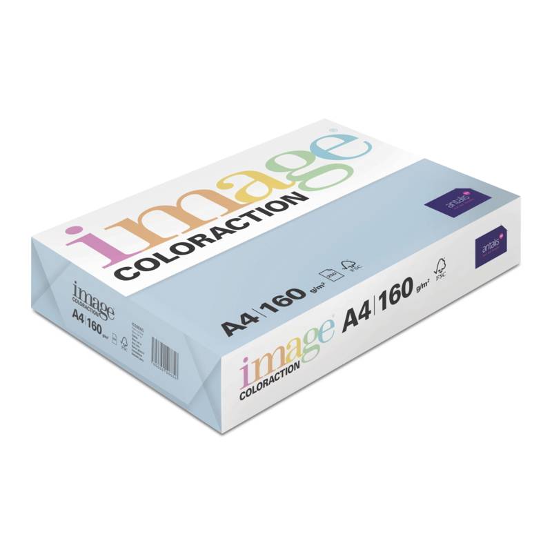 Kopipapir Image Coloraction A4 160g Iceberg Pale Icy bl&aring; 250ark/pkt