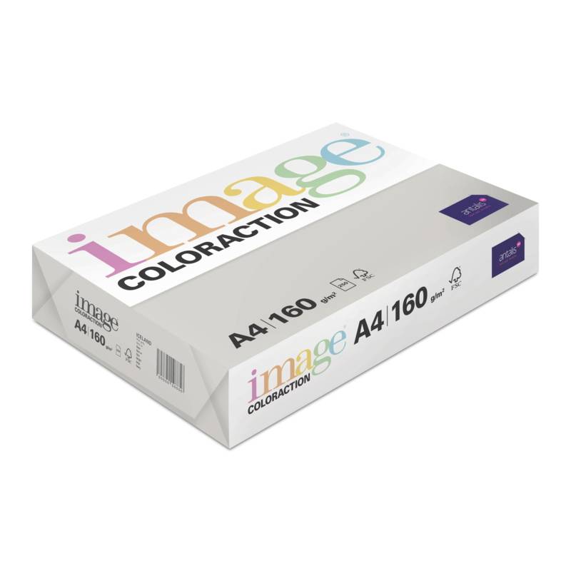 Kopipapir Image Coloraction A4 160g Iceland Mid gr&aring; 250ark/pkt
