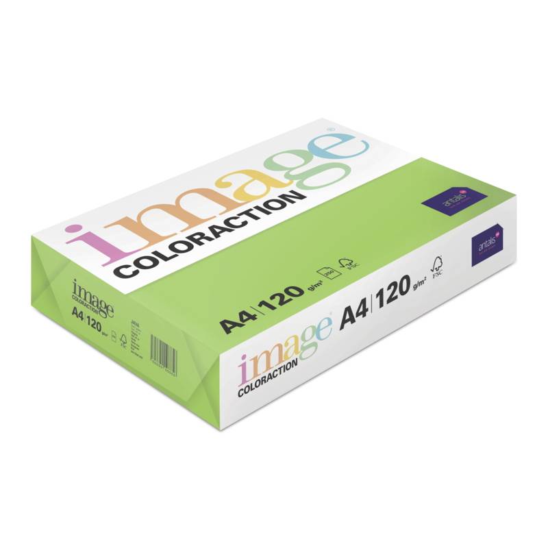 Kopipapir Image Coloraction A4 120g Java Mid gr&oslash;n 250ark/pkt