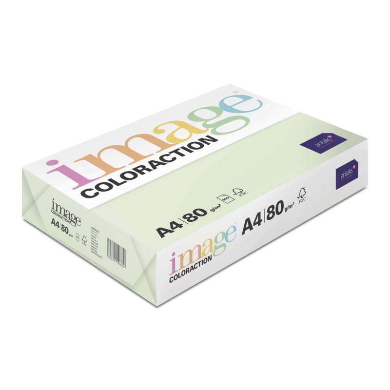 Kopipapir Image Coloraction A4 80g Jungle Pale gr&oslash;n 500ark/pkt
