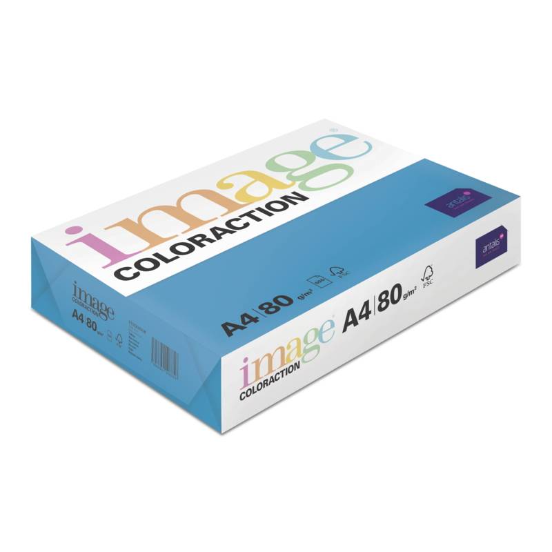 Kopipapir Image Coloraction A4 80g Stockholm Deep bl&aring; 500ark/pkt