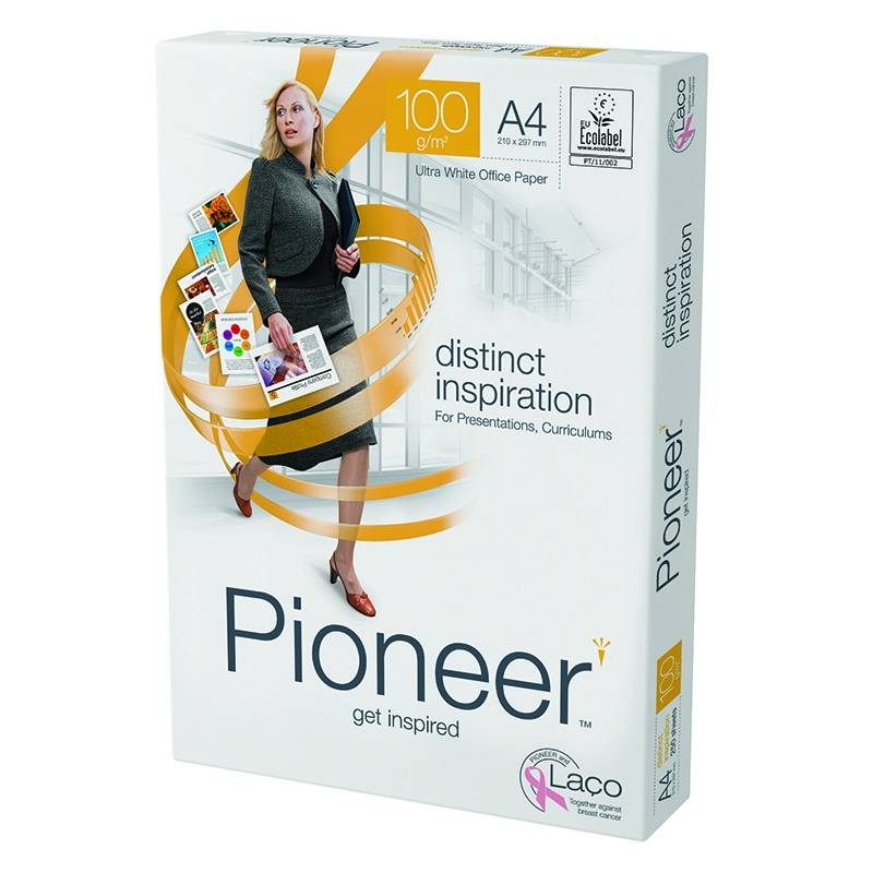 Kopipapir Pioneer 100g A4 250ark/pak office paper hvid 100g/m2
