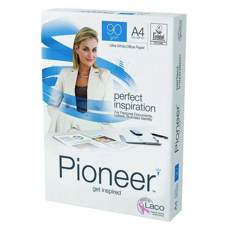 Kopipapir Pioneer 90g A4 500ark/pak office paper hvid 90g/m2