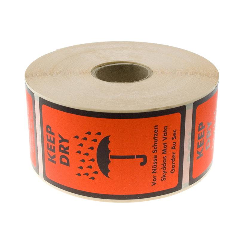 Etiketter selvkl. tryk: Keep Dry 120x70mm 1000stk/rul