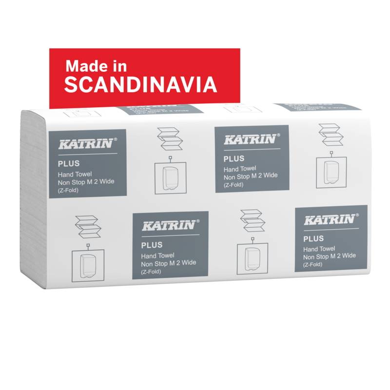 Papirh&aring;ndkl&aelig;der ark, Katrin, Plus, 2 lag, hvid, 240mmx240mm, kasse a 2