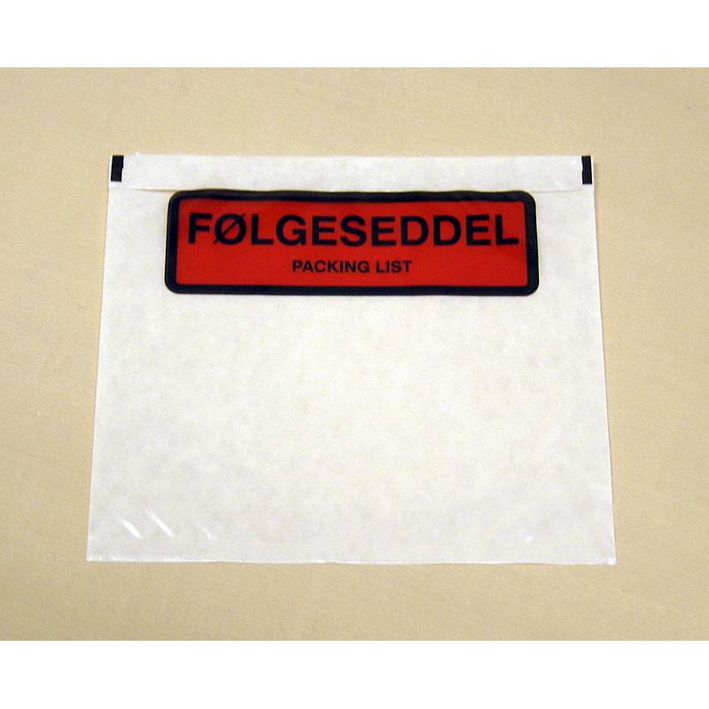 F&oslash;lgeseddellomme i genbrugsplast m/tryk 130x130mm 1000stk/kar Plast40/