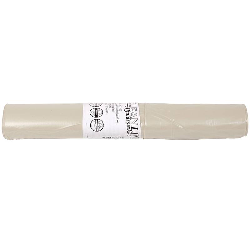 Affaldss&aelig;kke plastik klar 700x1050mm Basic 10stk/rul