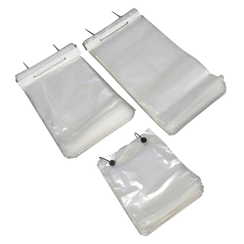 Plastikpose microperforeret 240x450/50+40x0,035m 1000stk