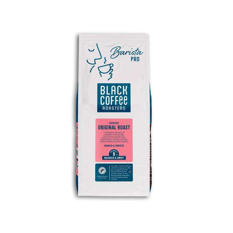 Espresso sort Coffee Original Rainforest hele b&oslash;nner 1kg/ps