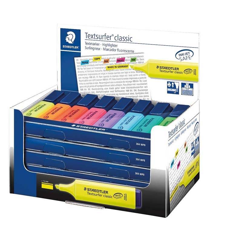 Tekstmarker STAEDTLER 364 ass. Textsurfer Classic 8stk/s&aelig;t