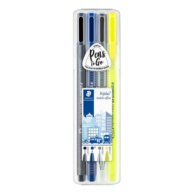 Marker STAEDTLER triplus Mobile Office ass. 4stk