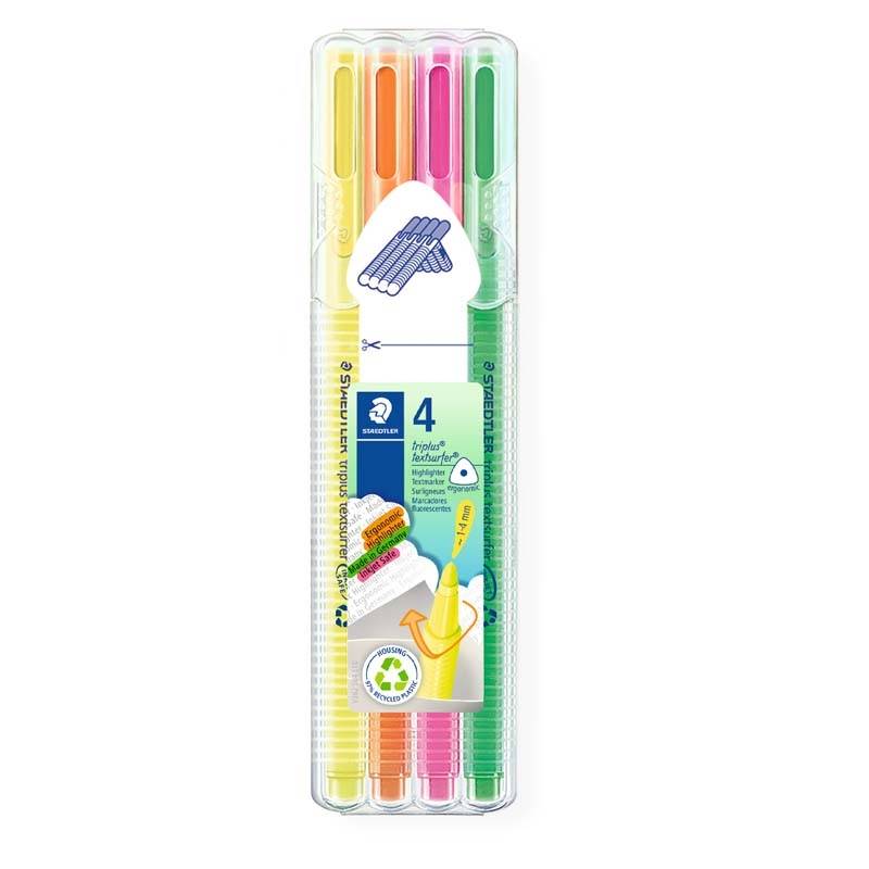 Tekstmarker STAEDTLER 362 Triplus 1-4mm assorteret 4stk/s&aelig;t
