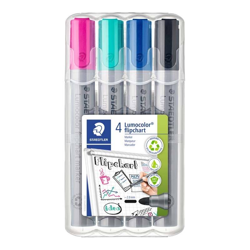 Marker STAEDTLER Lumocolor 356 Flipchart-SB 4stk ass.