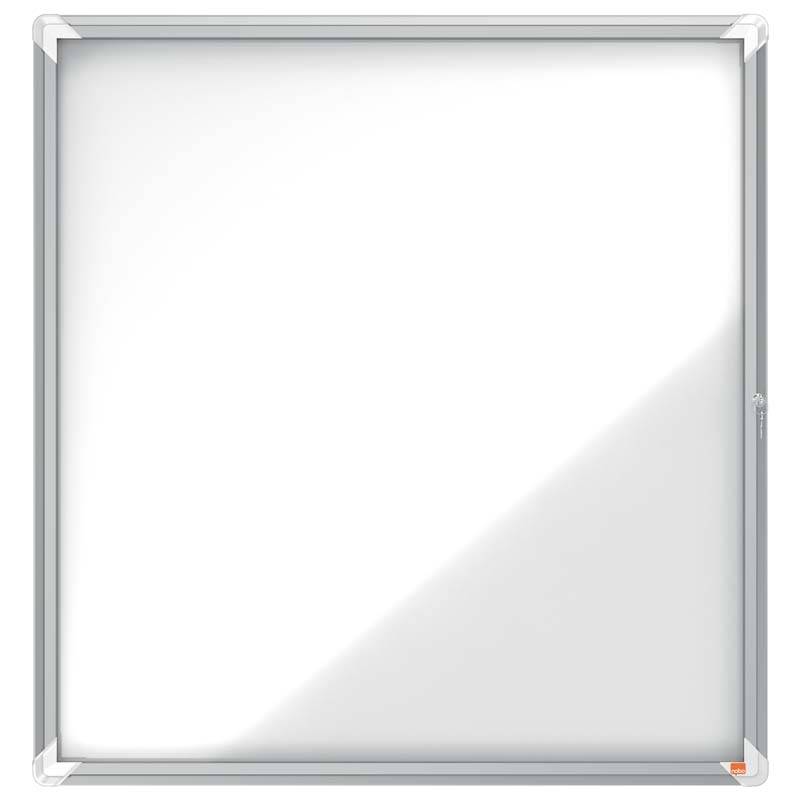 Opslagsskab glas udend&oslash;rs Nobo 12xA4Hvid