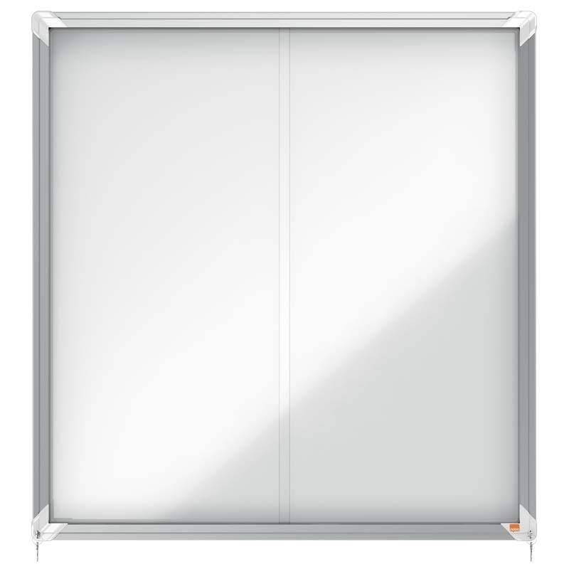 Opslagsskab skydel&aring;ge Nobo 12xA4 hvid 922x967x63mm