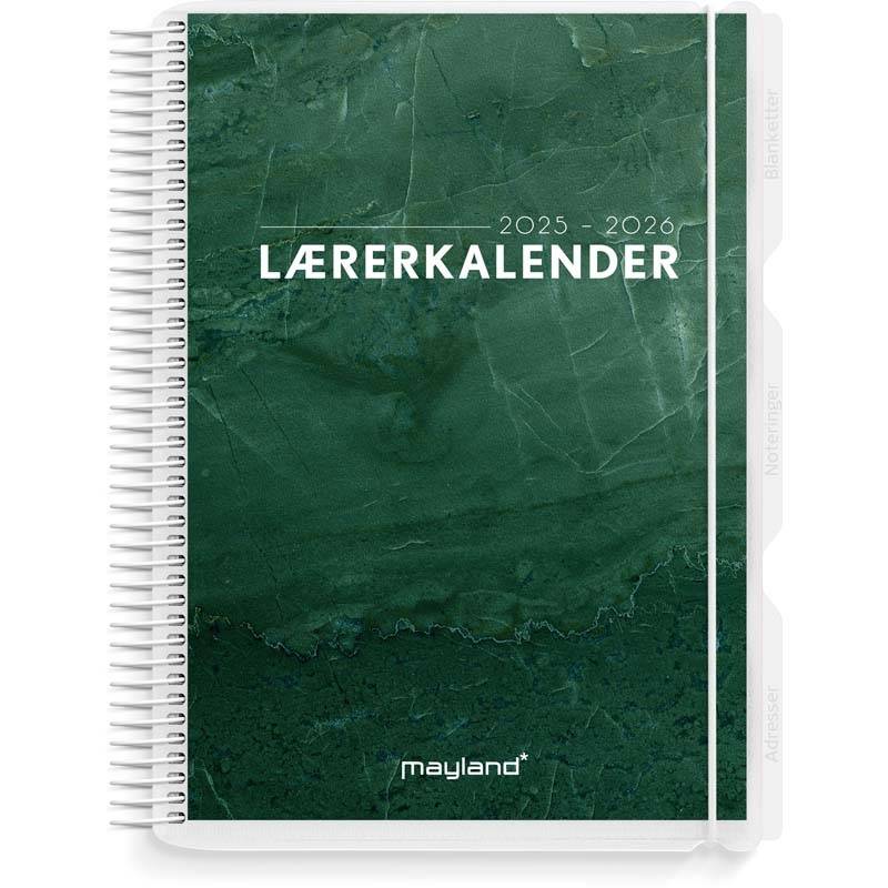 Studie L&aelig;rerkalender A5 2i1 2025/2026 Mayland &aring;r: 2025/2024 gr&oslash;n