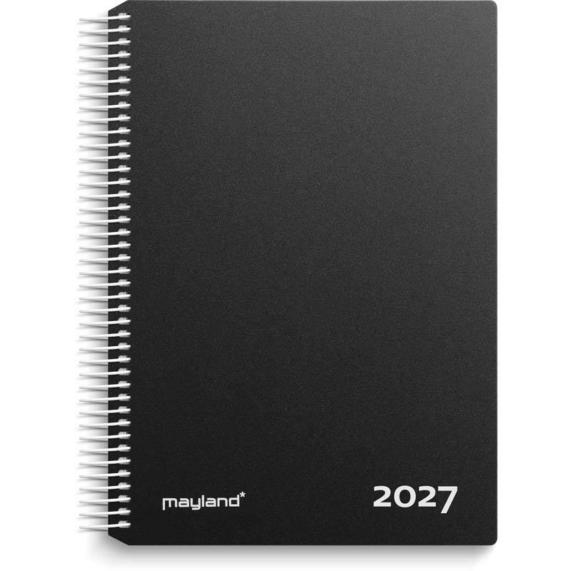 Timekalender sort PP-plast 2027 Mayland &aring;r: 2027