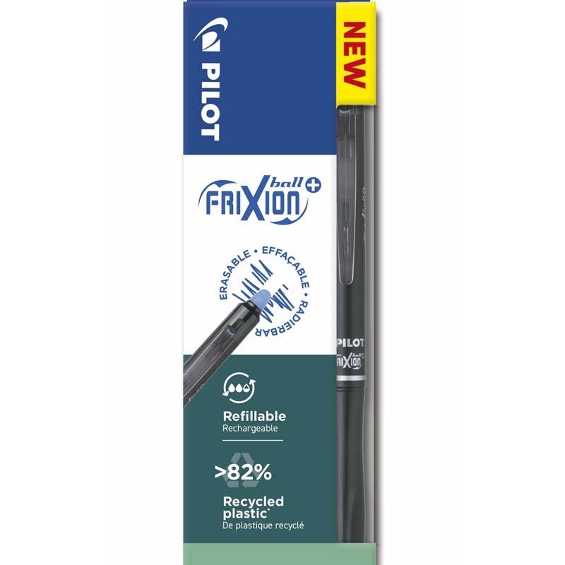 Kuglepen Pilot Frixion Plus 0,7mm 4stk/s&aelig;t ass. 82\% genanvendt