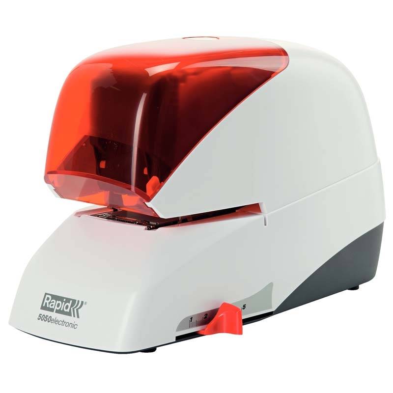 H&aelig;ftemaskine Rapid 5050e El 50ark s&oslash;lv/o t/klammekassette