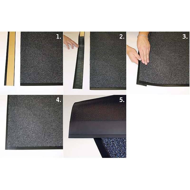 Kantliste affaset 6,5 x 91 cm sort Entrem&aring;tte Matting 65x910 1 stk