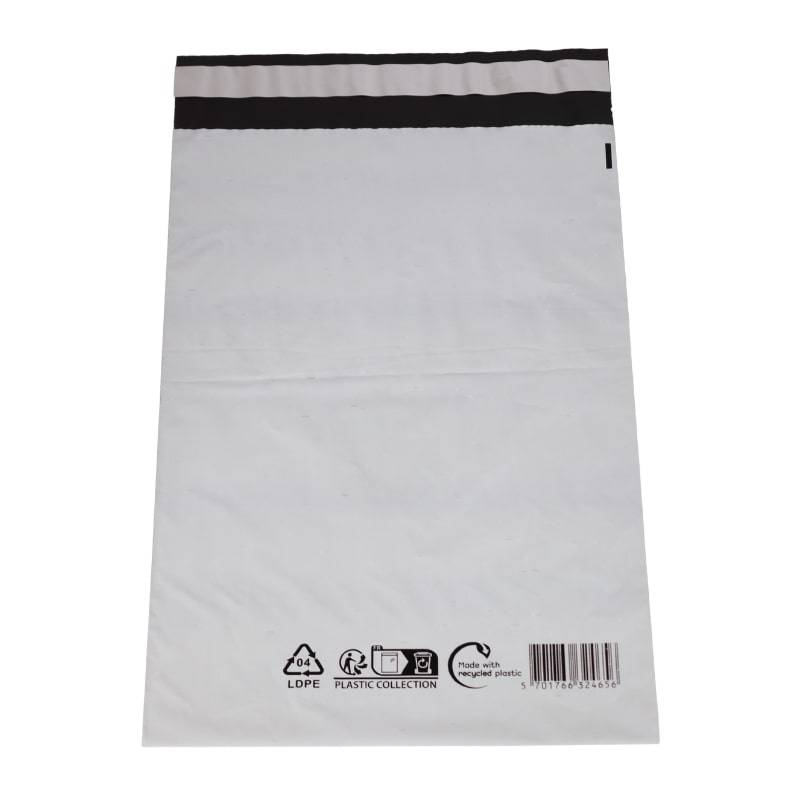 Coex Forsendelsespose, 50 &micro;m, LD-PE sort/hvid, 230x325mm permanent tap